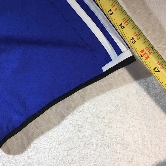 Adidas Woman’s Blue with White Stripe AdiZero Shorts - Picture 5 of 5